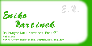 eniko martinek business card